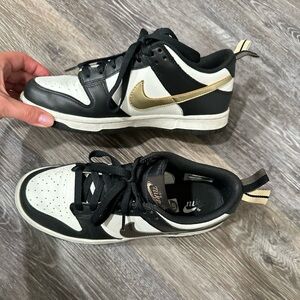 Nike Dunk Youth Metallic gunmetal and gold